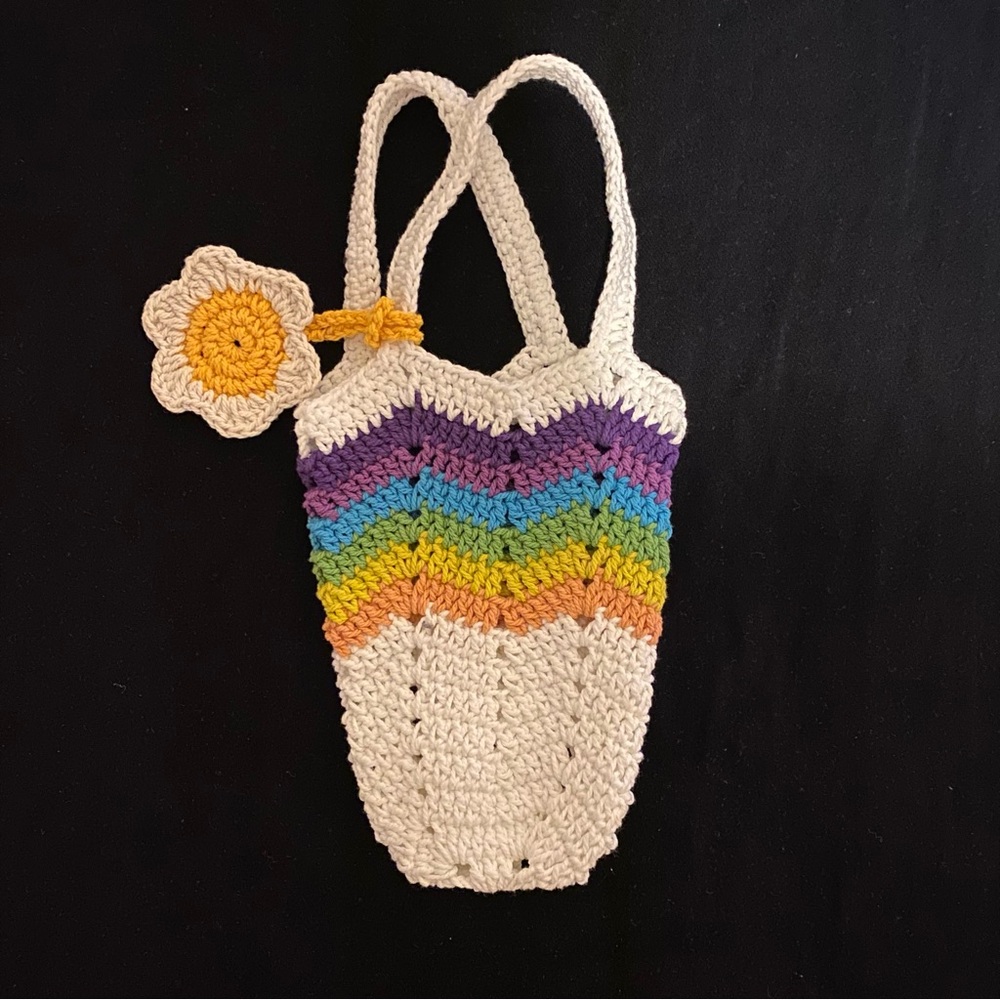 Happy Pride Crochet Bottle Holder.